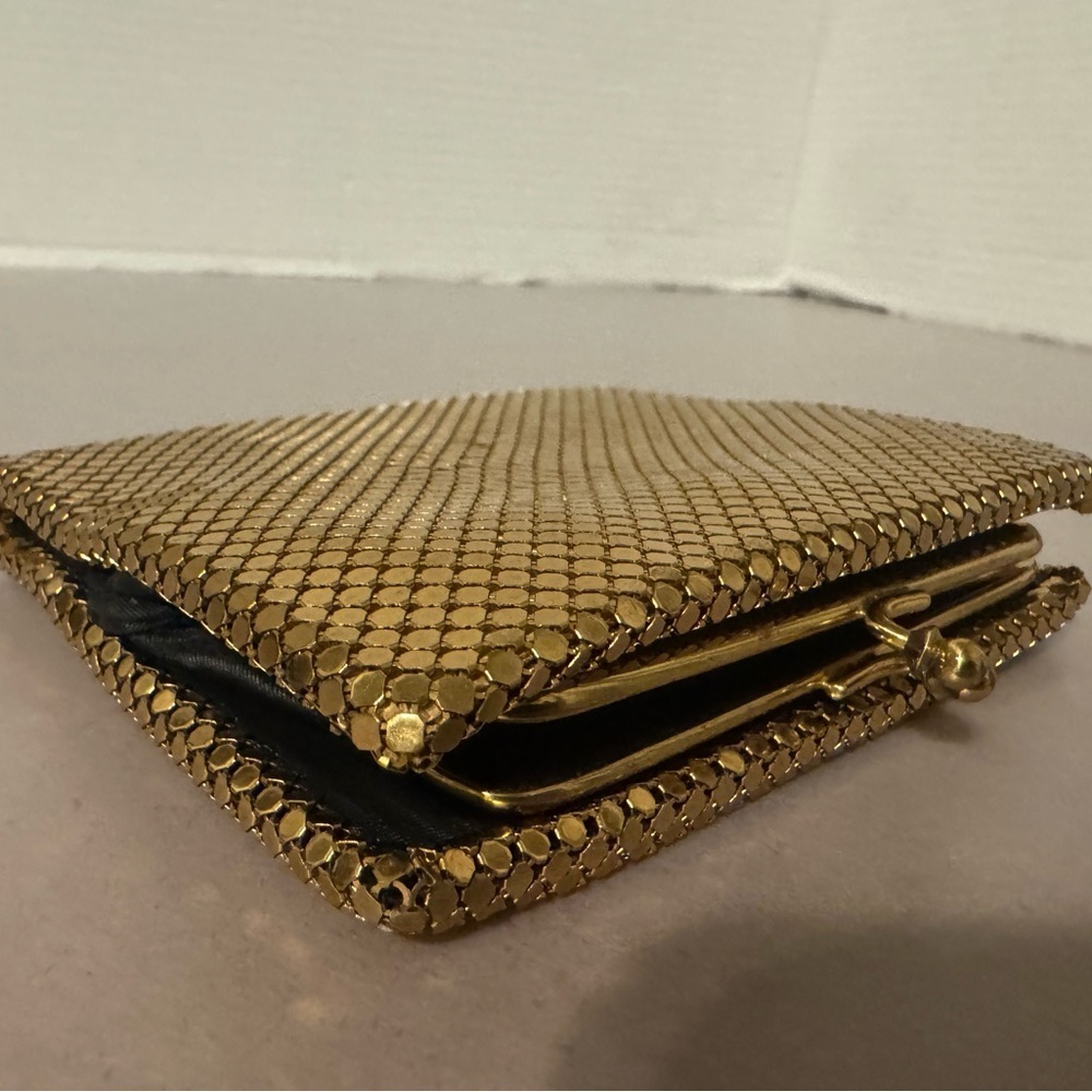 Vintage Gold Mesh Clutch Wallet